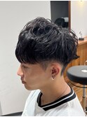 MEN’S/サーフカール/刈り上げセンターパート/表参道駅/青山