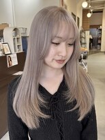 ラック 津田沼(LUCK)&nbsp;顔周りレイヤーカット/ミルクティーグレージュ/ハッシュカット