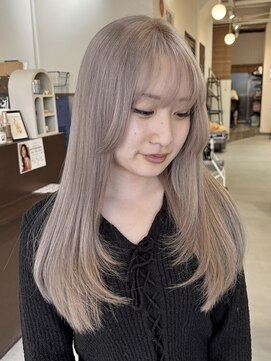 ラック 津田沼(LUCK) 顔周りレイヤーカット/ミルクティーグレージュ/ハッシュカット