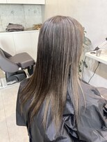 プラスシー(+C) ハイライトでグレージュカラー/福岡ハイライト/福岡白髪ぼかし