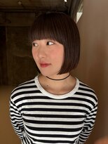 ハマモト&nbsp;ラウンドバングのシンプルボブ