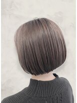 グラムビューティー 足利(gram beauty)&nbsp;丸みショートボブ◎小顔×ショコラグレージュ大人可愛い春カラー