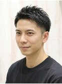 爽やかモテショート爽やかツーブロックアップバングローフェード