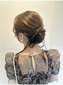 シニヨン／結婚式ヘアセット