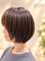 リカレ(Re:care) 【50代/髪質改善】に人気♪ 小顔見せ大人丸みショートボブ