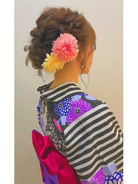 アリオン 浴衣ヘア