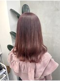 大人かわいい/ピンクカラー/カール/透明感/20代30代40代