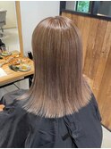 アッシュベージュ/ストレート/30代40代/姪浜