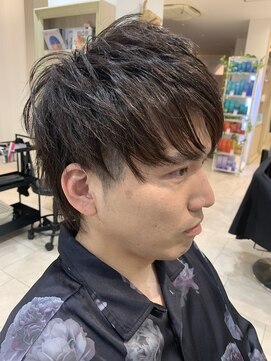 アッシュ 仙川店(Ash) メンズウルフカット ツーブロック 束感 レイヤー 韓国風