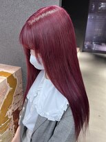 ペレ 栄店(PELE) デザインカラー/レイヤーカット/ウェットヘア/オリーブベージュ