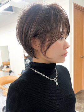 リル バイ ジルブラン(Lil by JIL BLAN) ショートボブグレージュハイライトレイヤーカット髪質改善