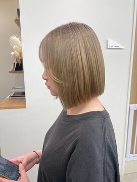 ヴィンスジオ 岐阜駅南(vince gio) ベージュカラー/ボブ/ブリーチ2回