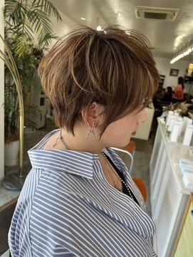 グッディ 倉敷笹沖店(GOOD-DAY) カジュアルショート×ハイライト