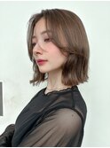 メルティカラー似合わせカットウェーブミディアムレイヤーボブ