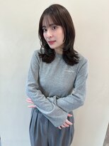 大人伸ばしかけくびれレイヤー顔まわりミディアム