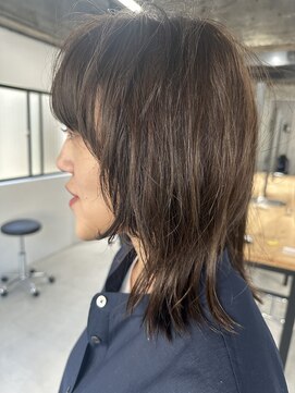 フゾンカウチ(fuzon kauti) 大人可愛い小顔マッシュウルフボブベージュこなれ20代30代40代