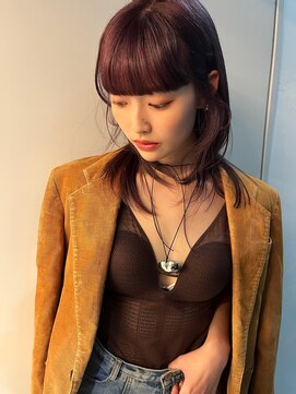 天神美容室 【KASUMI天神美容室】カシスレッド×海外レイヤー