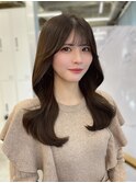 韓国くびれヘア×透明感オリーブグレージュカラー◯伊藤