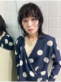 ニュアンスパーマ/レイヤーパーマ/ウルフパーマ/顔周り/黒髪ヘア