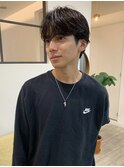 メンズシースルーマッシュニュアンスパーマ（表参道原宿）