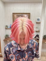 ウィルゴ(VIRGO)&nbsp;メンズデザインカラーメンズハイライト赤髪バレイヤージュレッド