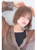 ☆ ミルクティーベージュ ＆ 毛束感 ☆ひし形シルエットボブ♪