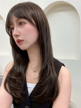 ノイ 銀座(noi) 顔周りレイヤーカットベージュカラーくびれレイヤーカット韓国