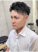 メンズショートパーマ/ビジネス/刈り上げ
