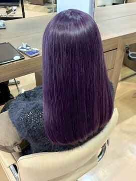 アウラ(AURA) 盛岡駅ブリーチカラーハイトーンカラー顔周りレイヤーカット◆