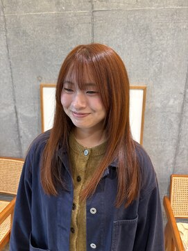 オレンジカラー/髪質改善トリートメント/溝口店