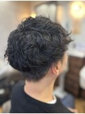 MEN’S HAIR/サーフカール/刈り上げセンターパート/印西市