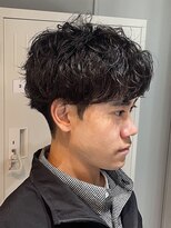ブルニール 中崎町(BLEUNIR) シャドウパーマ 無造作 韓国メンズ シースルーマッシュ