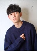 軽めマッシュニュアンスパーマツーブロックダウンパーマ/本厚木