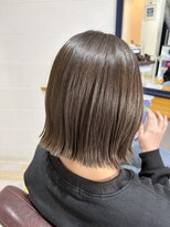 ヘアーデザインディアー(hair design Dear～)&nbsp;切りっぱなしボブ×暗めグレージュ