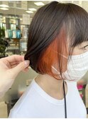 ワンホンレイヤー/ミルクティーブロンド/ダークブルー/戸塚