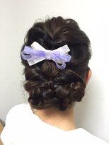 ロカット サロン(Roquat Salon)&nbsp;編み込みアレンジアップ【ヘアセット/卒業式袴/立川/立川南】