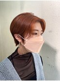 2セクションショート×オレンジハイライト