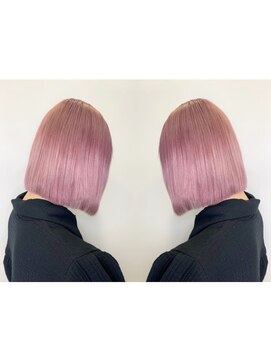 ビューティ スタジオ モッズ 渋谷(beauty studio M.O.D shibuya) パッツンボブベビーピンク