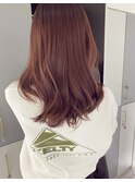 透明感と艶のピンクブラウン