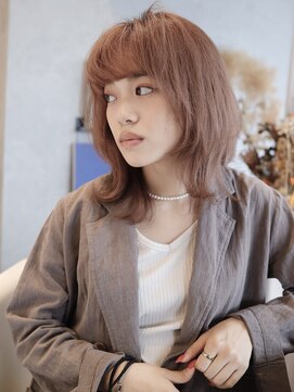 ハーバーズ バイ エムスラッシュ 鎌倉由比ヶ浜(Harbors by M.SLASH) ■HARBORS鎌倉/ピンクベージュ/くびれミディ/流れるレイヤーa55