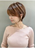 大人丸みショート前髪あり/横浜