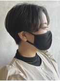 大人マッシュショート丸みショート黒髪ショートベリーショート