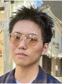 ベリーショートツイストスパイラルパーマスパイキーショート