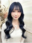 《高瀬寛菜》ネイビーブルー/ブラック/韓国レイヤー/大宮/艶