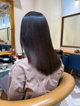 ロンドアベニール 北千住(Lond avenir) ブリーチなしチェリーブラウン髪質改善縮毛矯正酸性ストレート