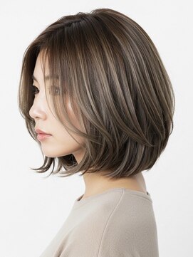 トリッカ 代官山(tricca) 白髪ぼかしカラー/脱白髪染め/ボブ/髪質改善