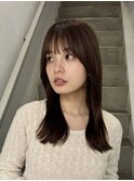レイヤー/セミロングボブ髪質改善縮毛矯正白髪ぼかしショート