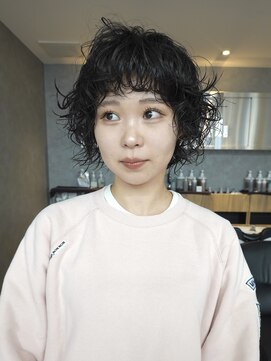 ジュール(JOULE'S) ショートボブパーマ/黒髪/ボブレイヤー