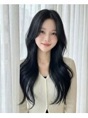 韓国ヘアスタイル ブルーブラックカラー