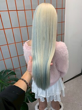 ペレ 原宿(PELE) ダブルカラー/ケアブリーチ/羽エクステ/原宿